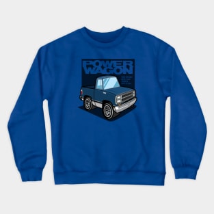 Medium Blue Metallic - Power Wagon (1980 - White-Based) Crewneck Sweatshirt